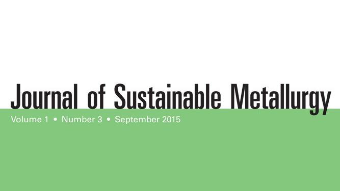 Journal of Sustainable Metallurgy obtains Impact Factor of 2,109